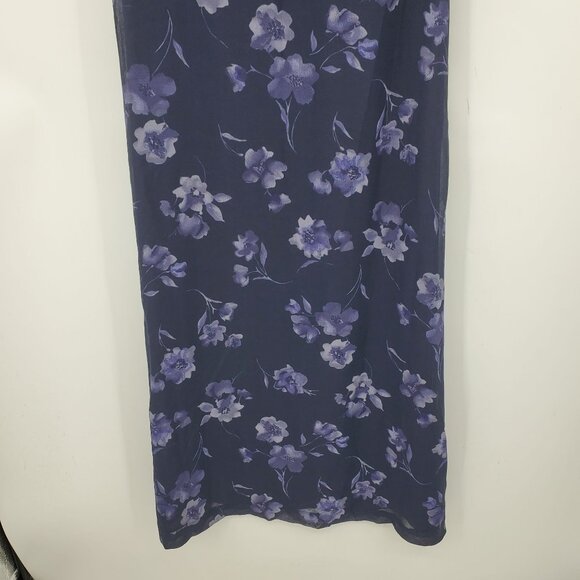 NWT Talbots Purple Floral Print Short Sleeved Maxi Long Dress Size 6 - Picture 12 of 12